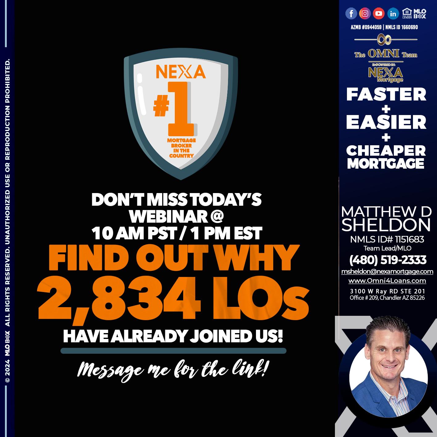 NEXA NO. 1 MORTGAGE BROKER - The Omni Team, at Nexa Mortgage -Team Lead, MLO